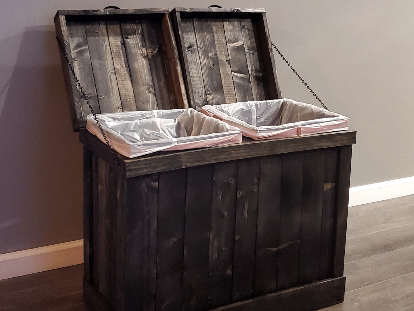 Double Sided Garbage Can