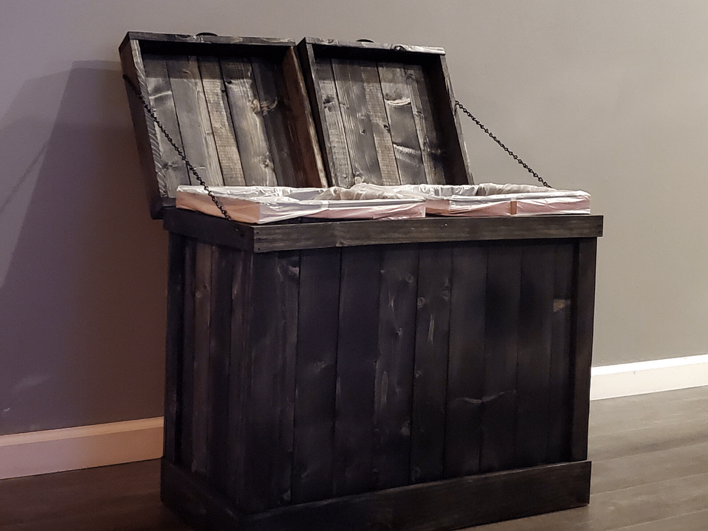 Double Sided Garbage Can