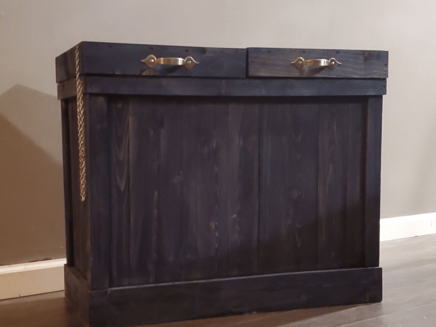 Double Sided Rustic Trash Bin