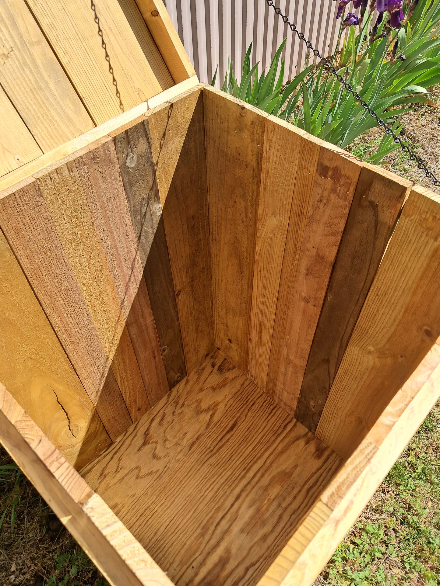 30-33 Gallon Commercial Wood Trash Can Cover