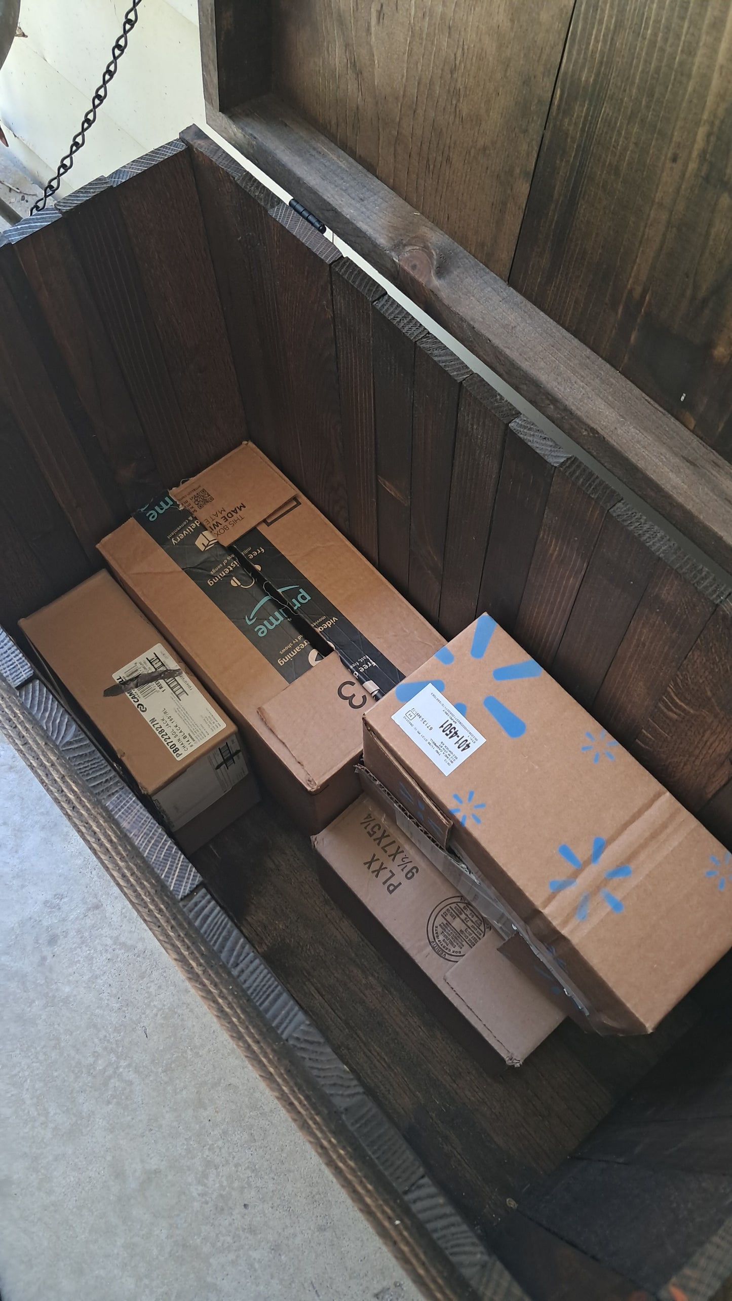 Large Wood Package Holder