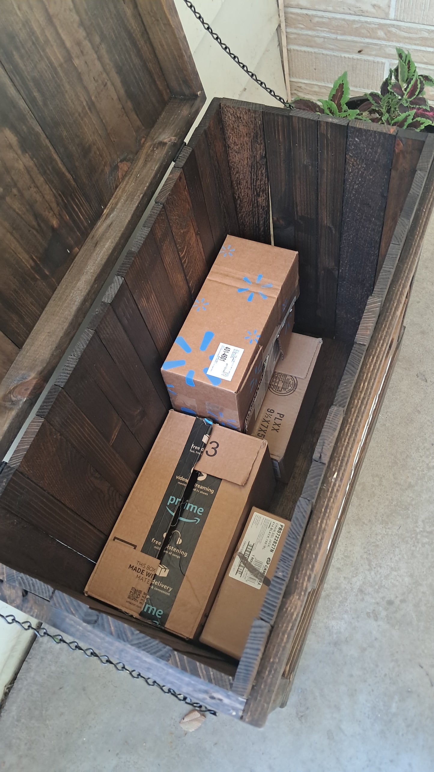 Large Wood Package Holder