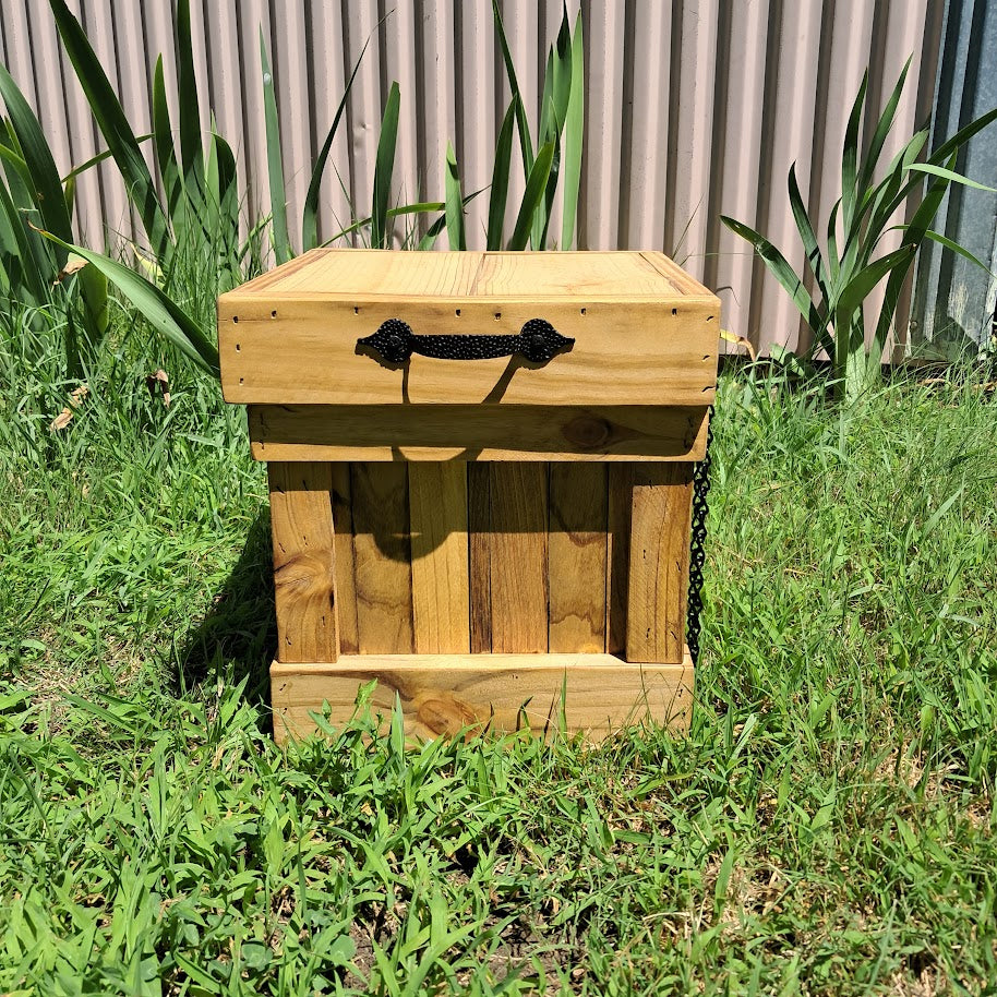 Small Rustic Bathroom Trash Can