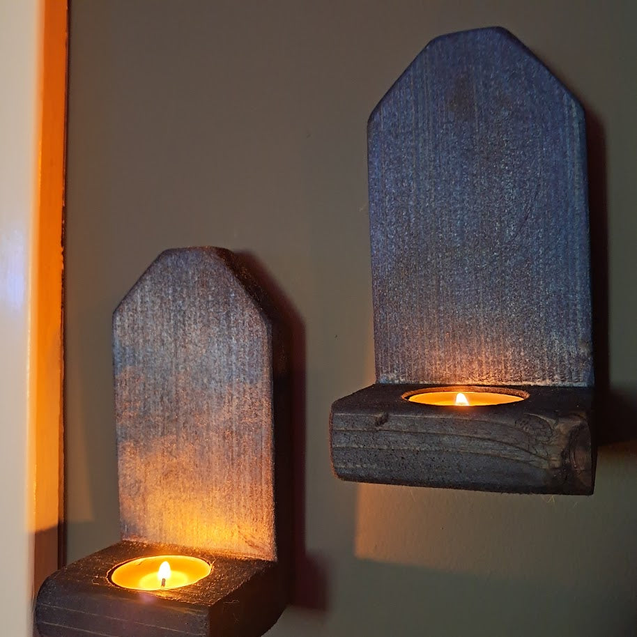 Coastal Style Navy Blue Tea Light Candle Holders