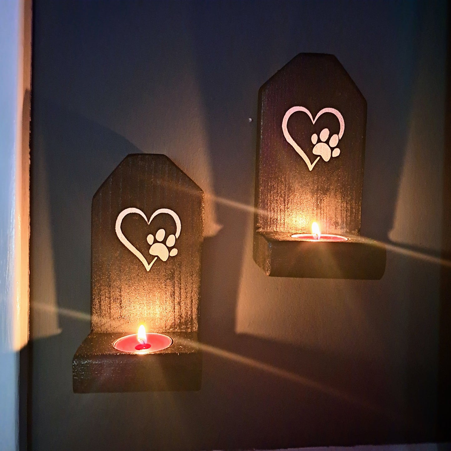 Paw Print Candle Holders