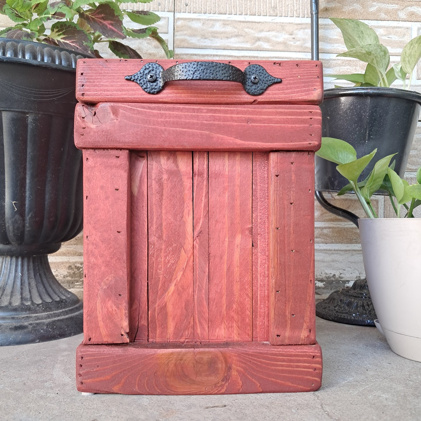 Wood Trash Container