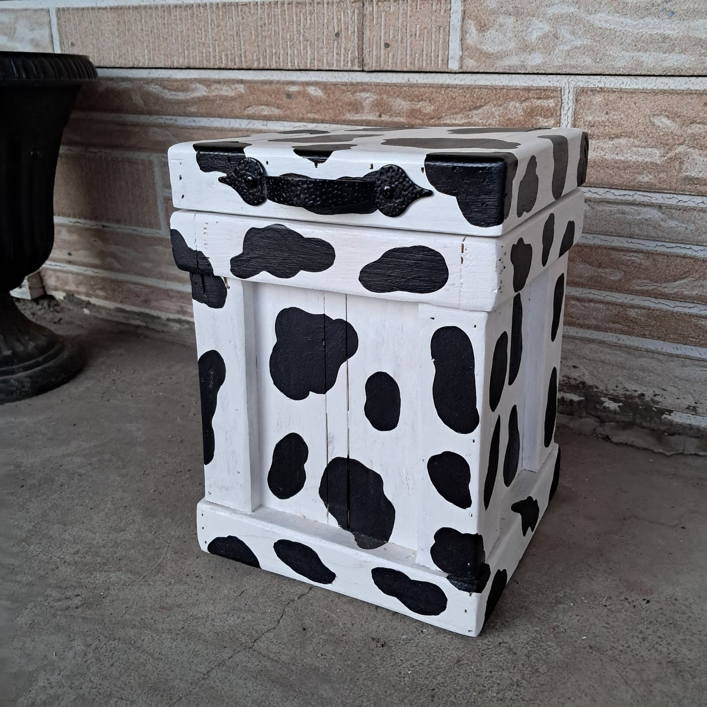 Cow Print Canister