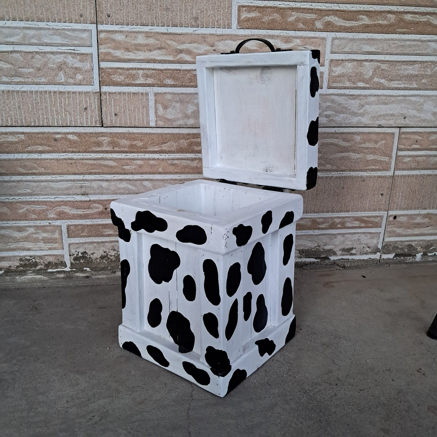 Cow Print Canister