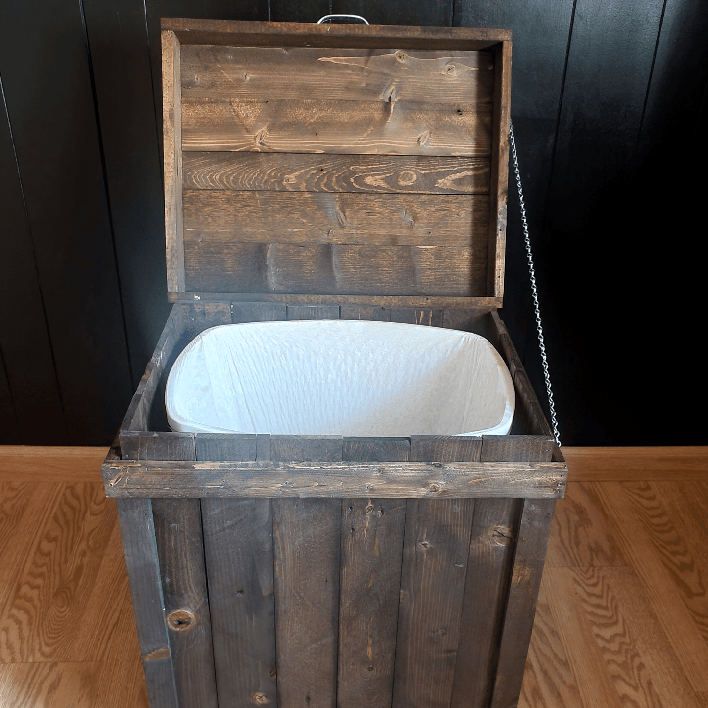 Rustic Trash Can Holder