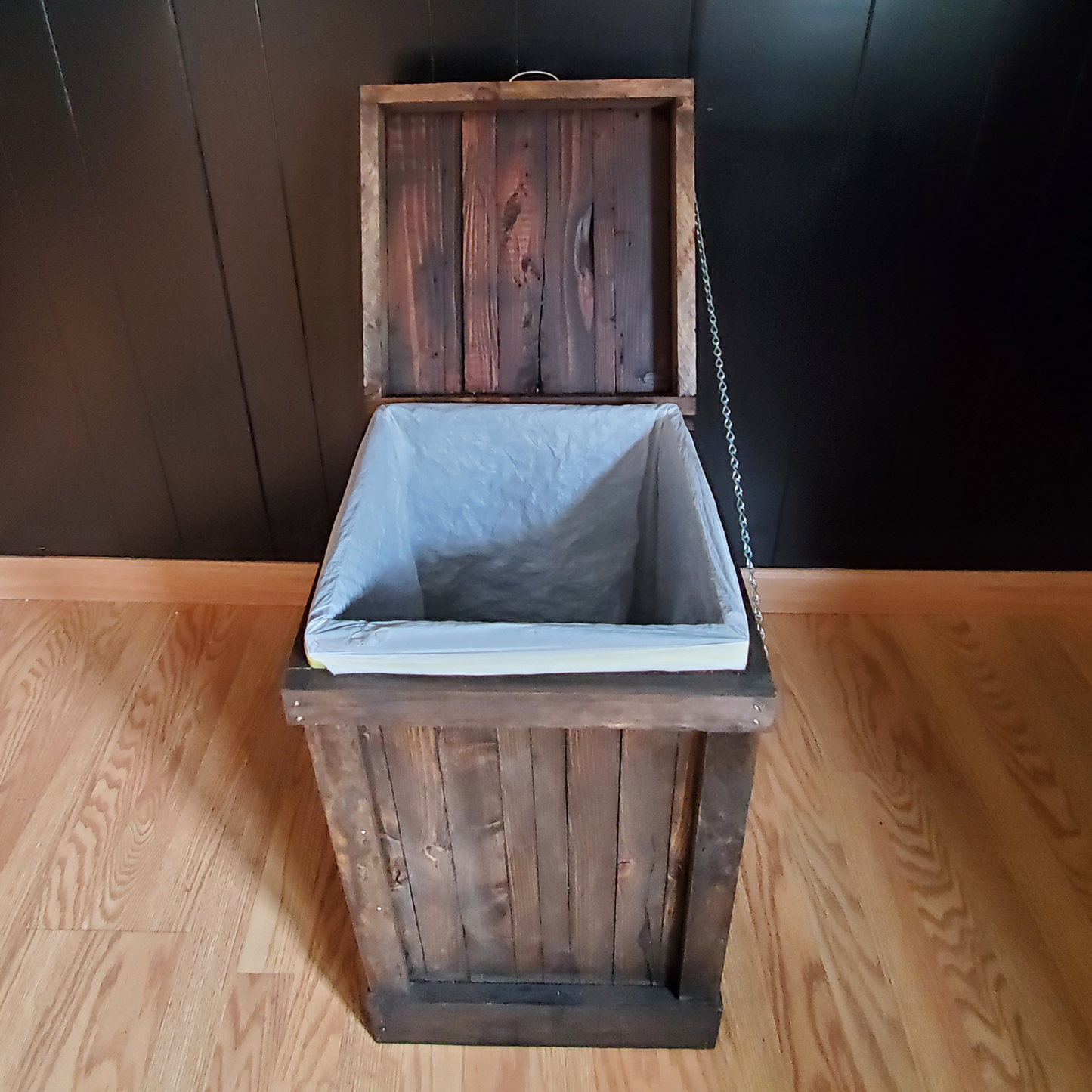 Wood Trash Can
