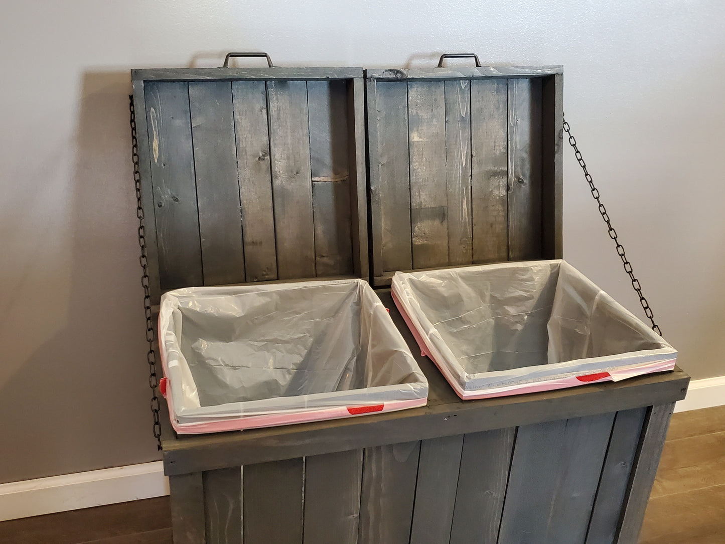 Double Sided Trash Bin