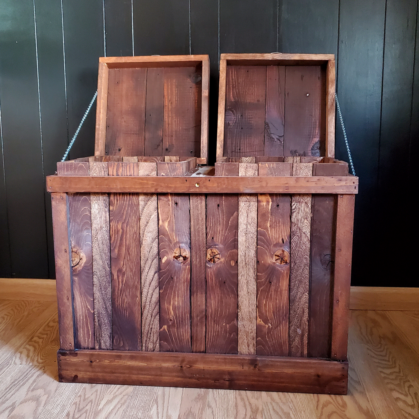 Rustic Double Sided Trash Can