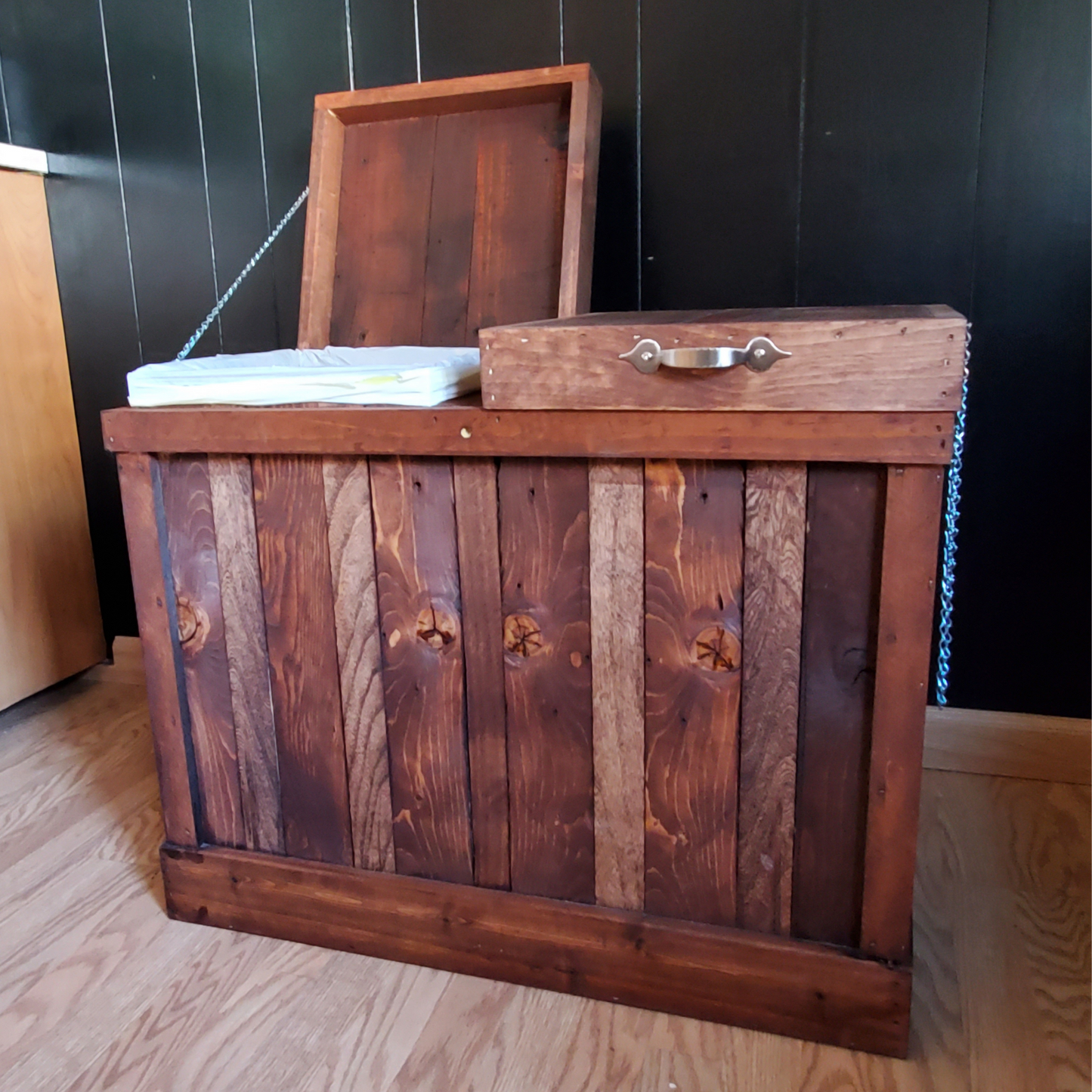 Rustic Double Sided Trash Can