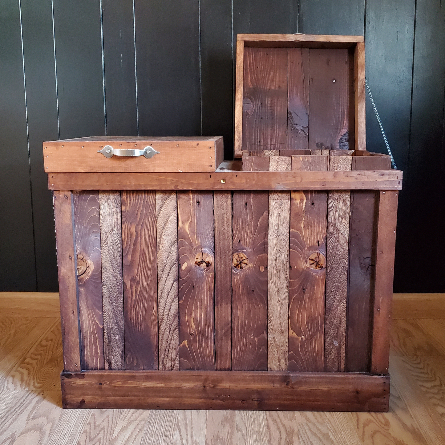 Rustic Double Sided Trash Can