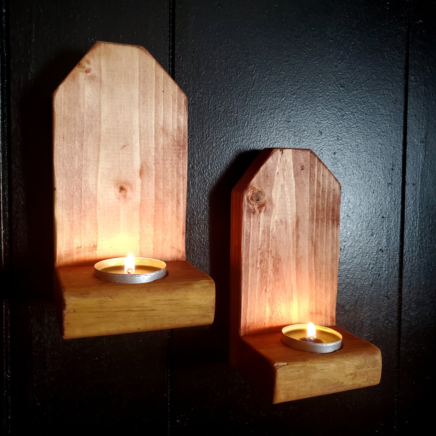 Rustic Tea Light Candle Holders