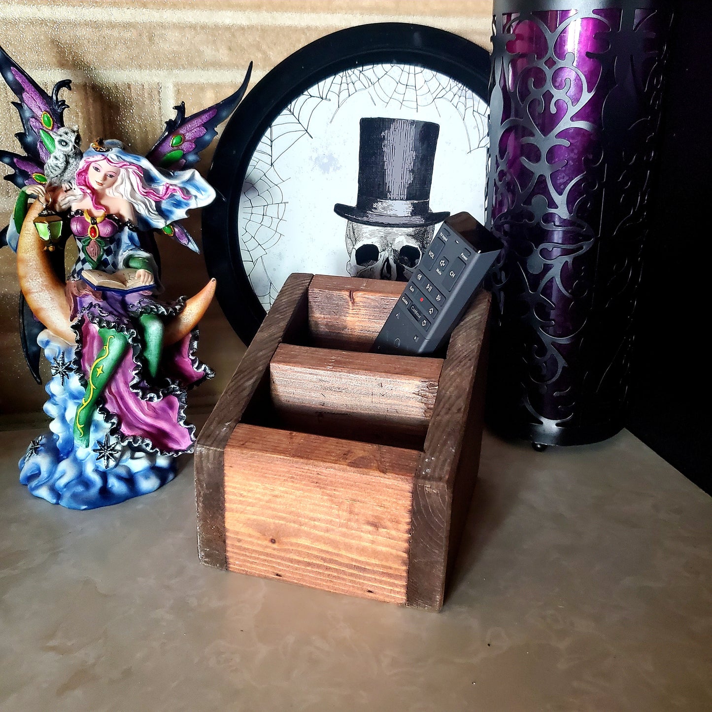 Rustic Remote Holder Caddy