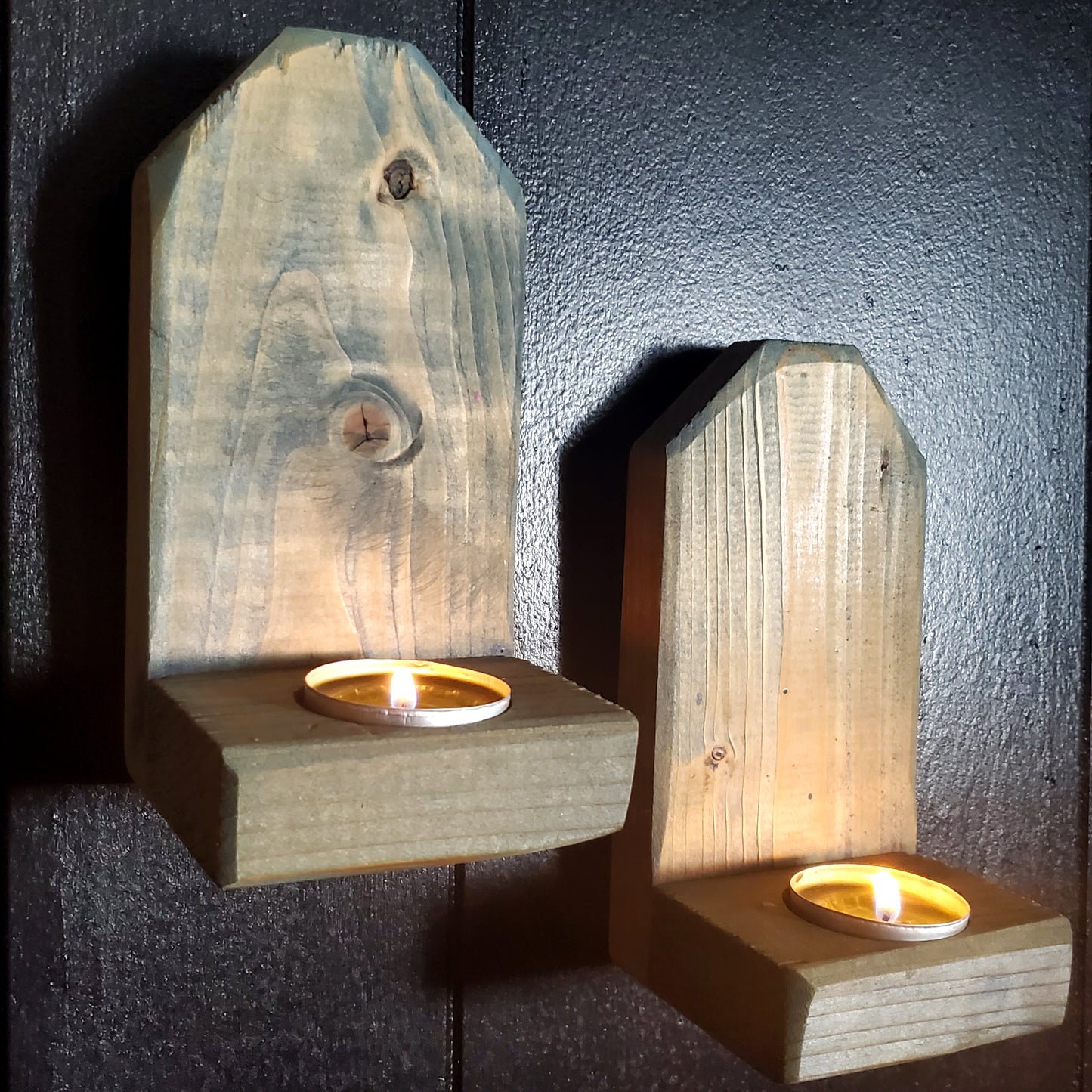 Wood Candle Holders