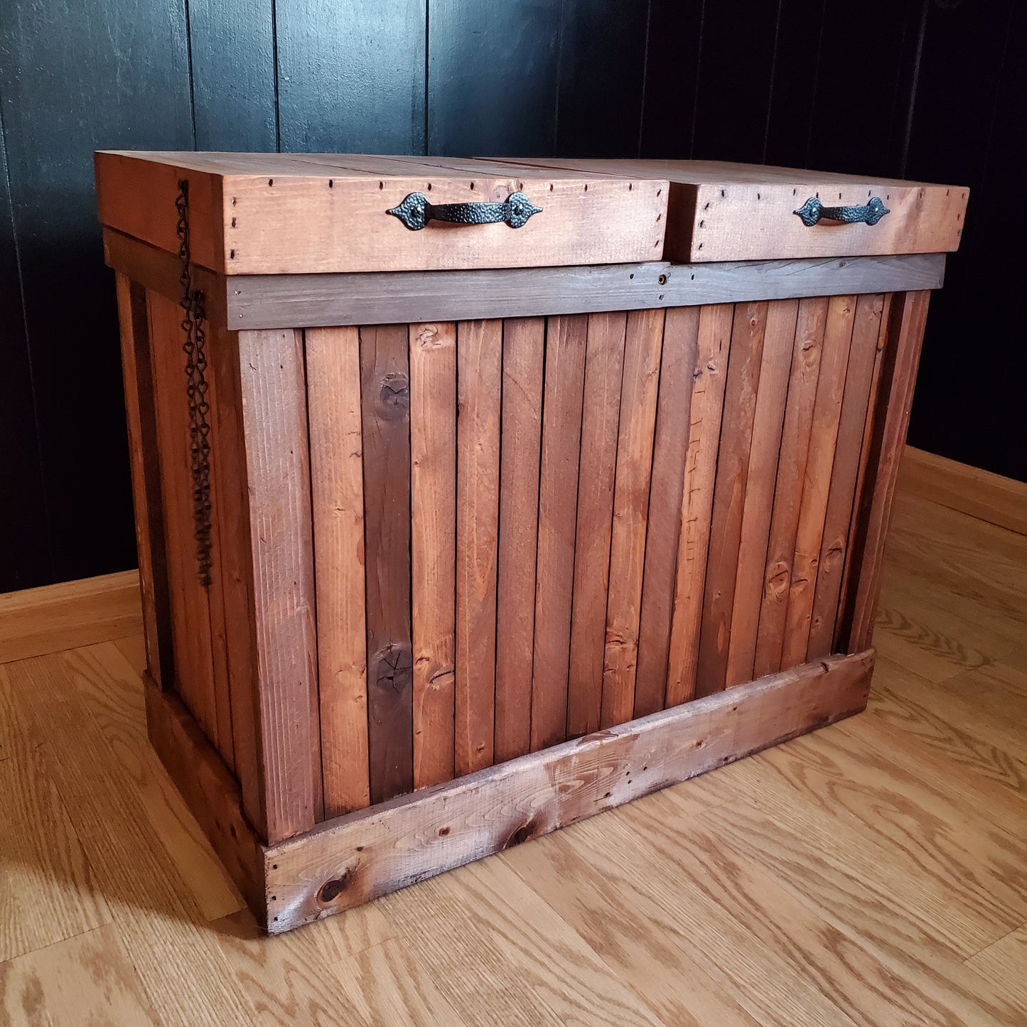 Large Wood Trash Can