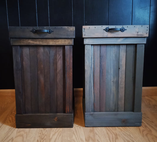 Rustic Kitchen Trash Can