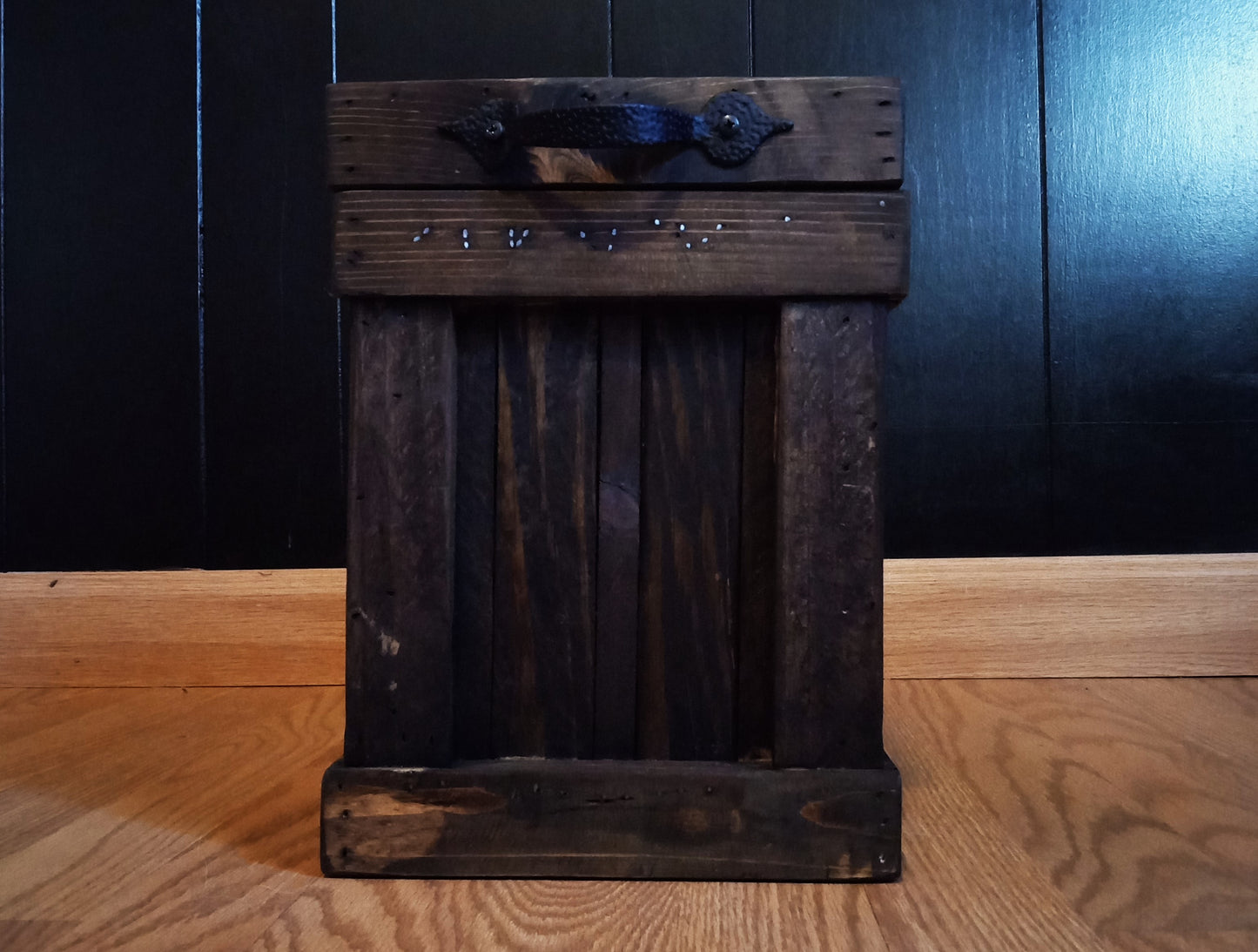 Small Wood Trash Bin