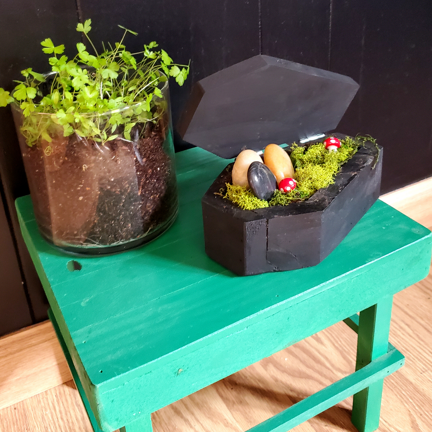 Green Kids Stool