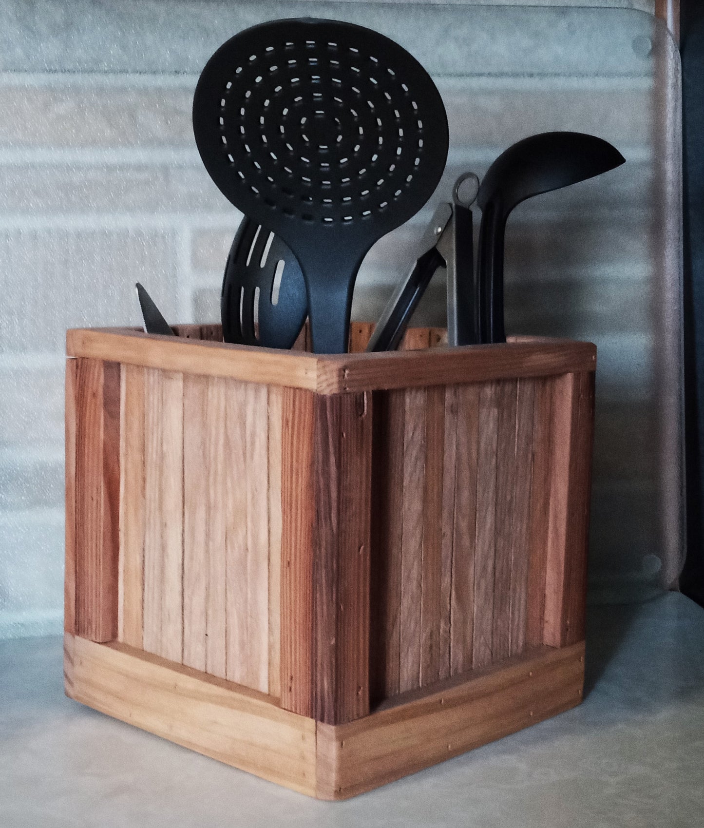 Wood Utensil Holder