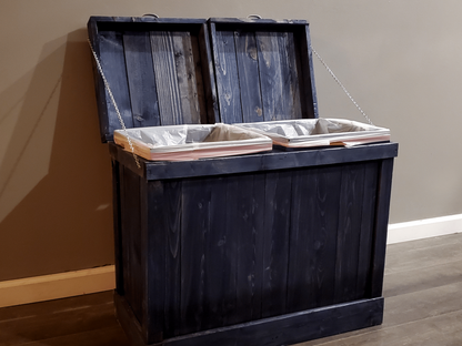 Double Sided Rustic Trash Bin