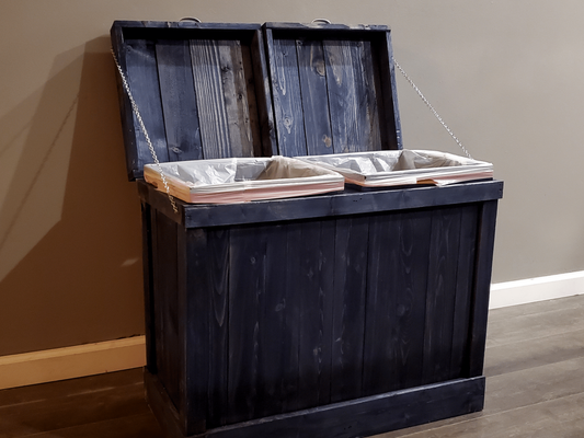 Double Sided Rustic Trash Bin