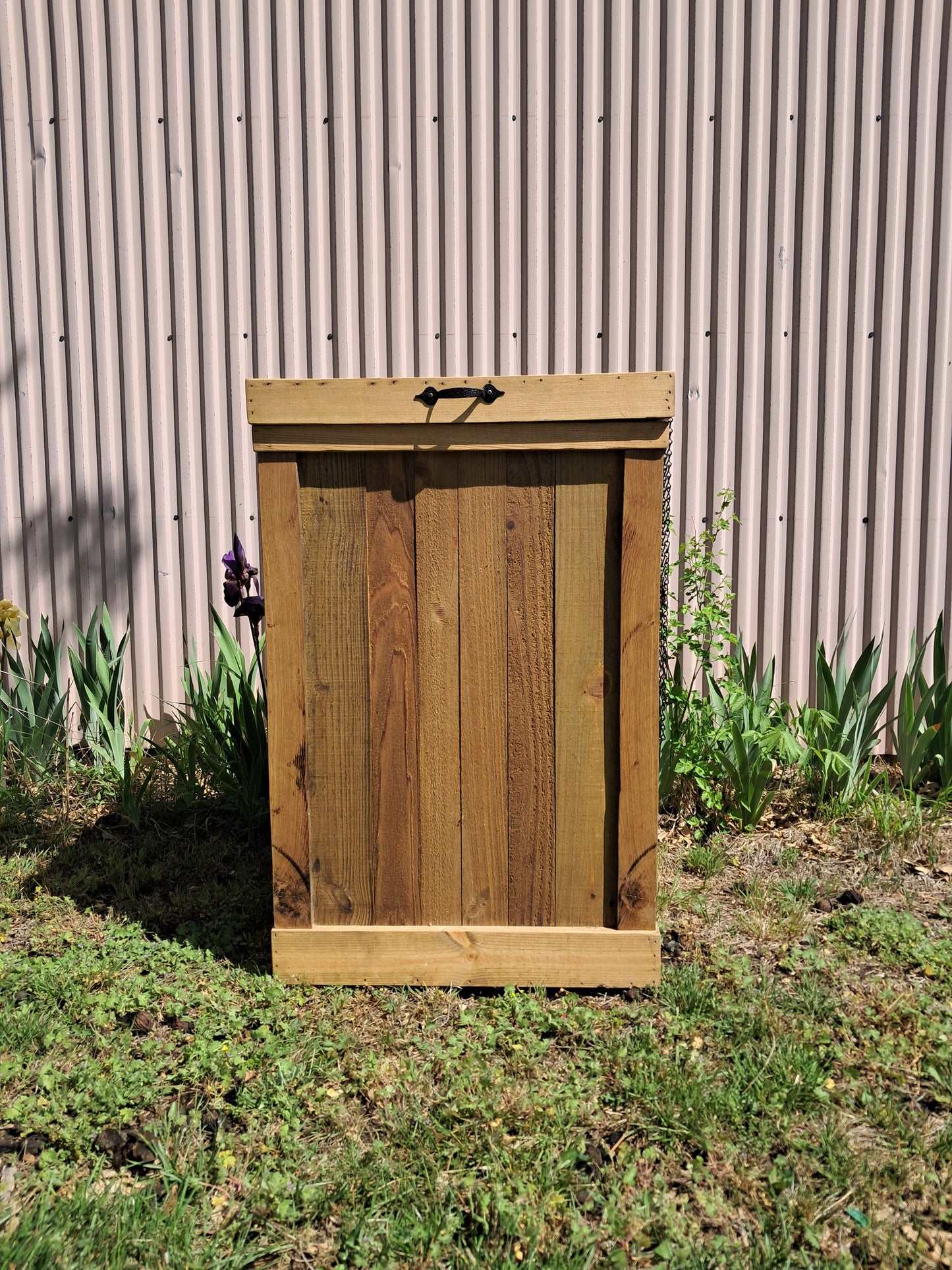 30-33 Gallon Commercial Wood Trash Can Cover