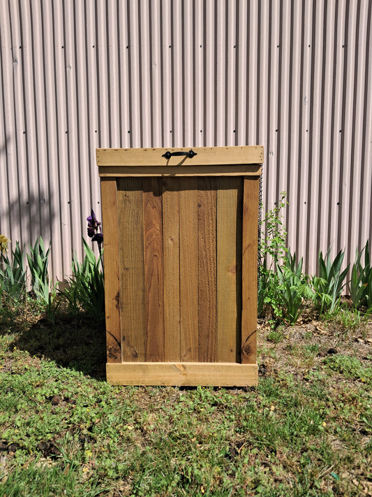 30-33 Gallon Commercial Wood Trash Can Cover