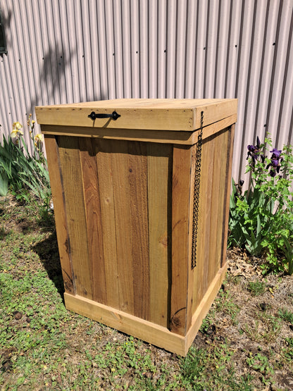 30-33 Gallon Commercial Wood Trash Can Cover