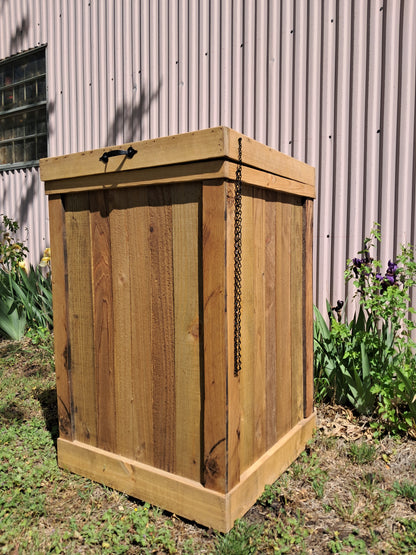 30-33 Gallon Commercial Wood Trash Can Cover