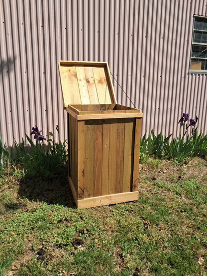 30-33 Gallon Commercial Wood Trash Can Cover