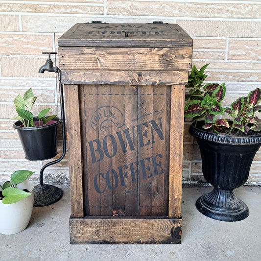 Custom 13 Gallon French Country Style Kitchen Trash Bin with Tilt Lid