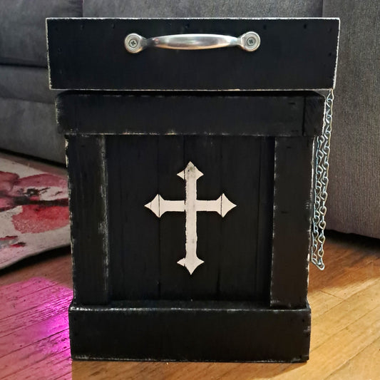 Gothic Cross 4 Gallon Trash Can