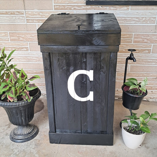 Custom Initial Trash Can