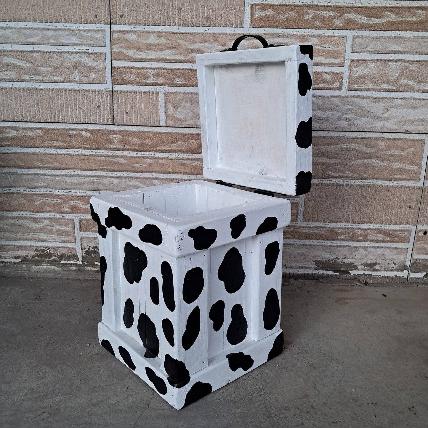 Cow Print Canister