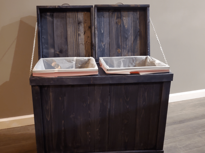 Double Sided Rustic Trash Bin