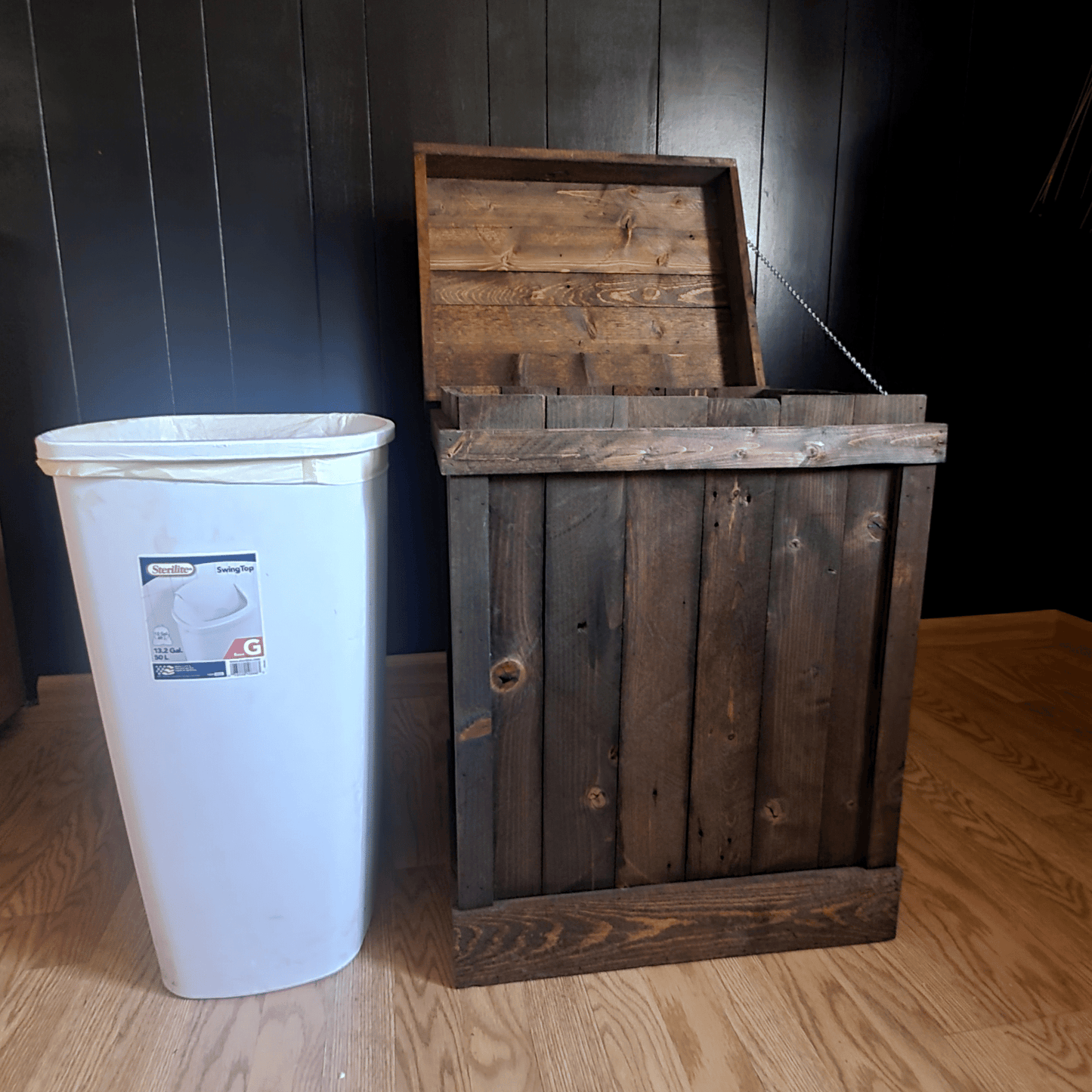 Rustic Trash Can Holder