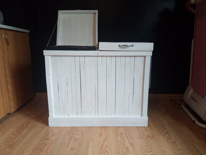 30 Gallon Whitewash Double-sided Trash Can