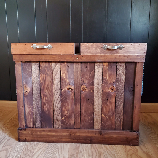 Rustic Double Sided Trash Can