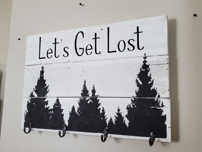 Let's Get Lost Coat Rack