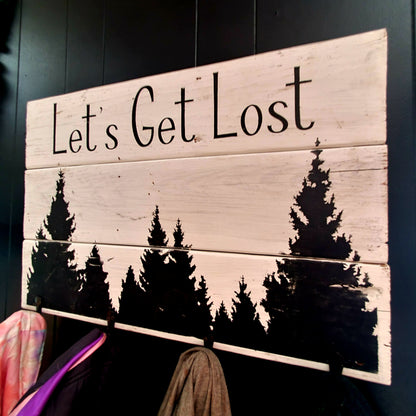 Let's Get Lost Coat Rack