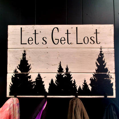 Let's Get Lost Coat Rack