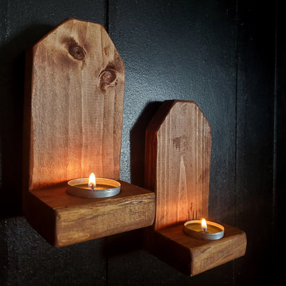 Hanging Wood Candle Holders