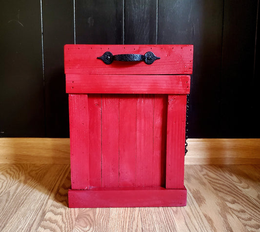 Red 4 Gallon Trash Bin