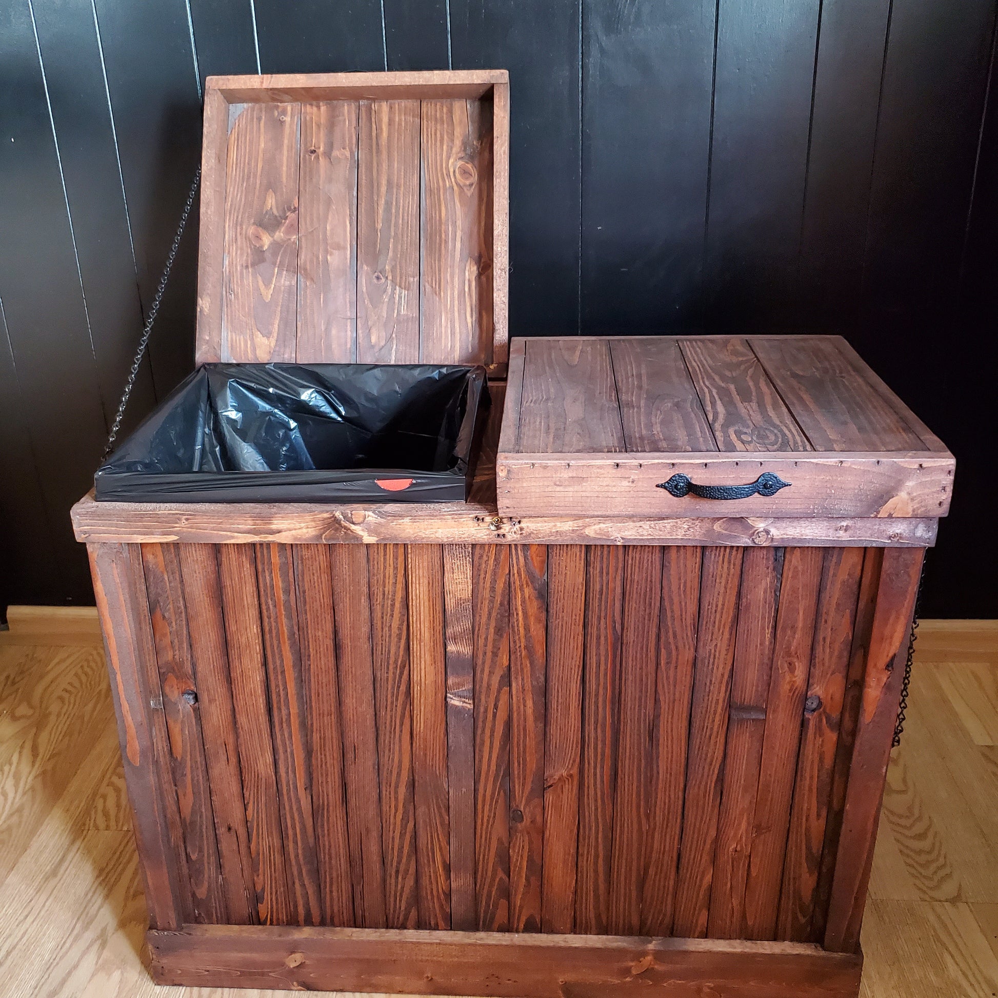 Wood Trash Can 30 Gallon No Decor – THH Creations