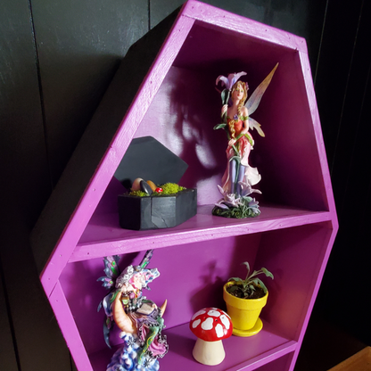 4Ft Purple Coffin Shelf