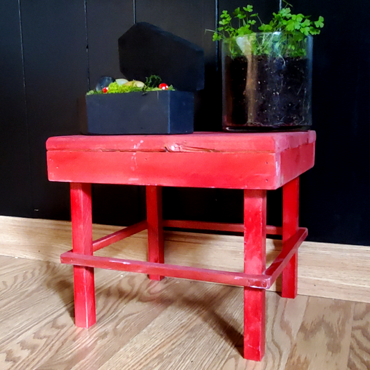 Red Plant Stand