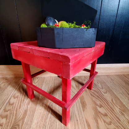 Red Plant Stand